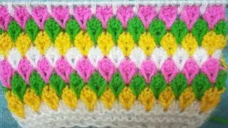 Very Beautiful Four Coloured Sweater Pattern (In Hindi)