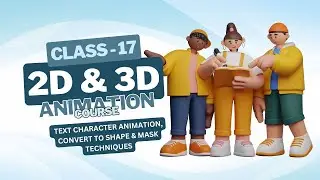 Text Character Animation, Convert to Shape & Mask Techniques