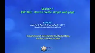 Session -1 ASP .Net : How to create simple web page
