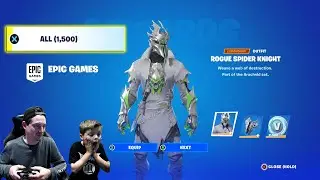 Buying My 1,500th Fortnite Skin Today Unlocking EXCLUSIVE Skin ROGUE SPIDER KNIGHT & FREE V-Bucks