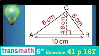 calculer l'aire d'un triangle par 2 méthodes • En 4 min • Un classique (Base x hauteur) : 2 •Sixième