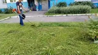 мотокоса stihl fs 90 в работе