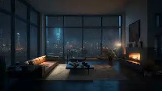 Cyberpunk New York Highrise Condo - Synthwave Retrowave Mix [1 Hour Remix}