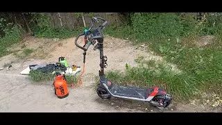 Пеногенератор, душ мойка для электросамоката ninebot p100su или авто, из опрыскивателя и компрессора