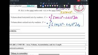 SIM CALC Area and Volume: Volumes of Revolution - Washer Intro and Steps