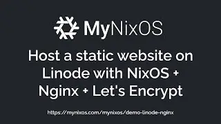 Host a static website on Linode with NixOS + Nginx + Let's Encrypt