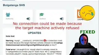 No connection could be made because the target machine actively refused Fix Xampp
