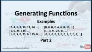 Generating Functions: Examples - Part 2