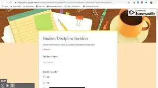 Google Form & Form Publisher for School Discipline