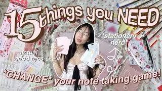 🖇️🎱 15 BACK TO SCHOOL ESSENTIALS you *NEED* 🎀 stationery, pens + study must haves | highschool 2024
