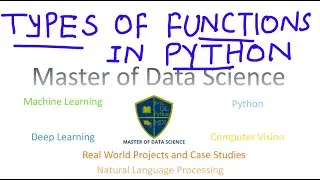 3.2 Types of functions in python
