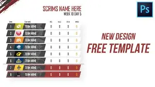 PUBG Mobile/Esports Points Table Design + Free Template | A New Design 2021