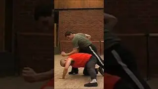 Acting training. Imitation of a fight 