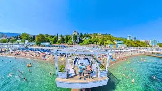ЯЛТА. Массандровский пляж без комментариев! Просто посмотрите это СОЧНОЕ ВИДЕО! Август 2025. Крым