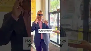 How people think the owner walks into the cafe vs how they actually walk in 😂 