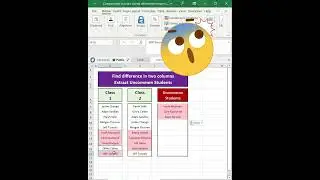 Compare Two Columns to find differences in Excel using UNIQUE and VSTACK Functions