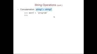 Working with Strings and Lists
