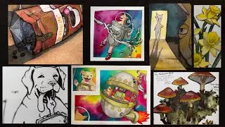 Watercolor sketchbook tour 2. 🌭Music, no talking