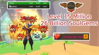 26Billion Soul Gem Rebirth Level 15 Million Highest With new Mythic Scythe on Giant Simulator Roblox