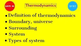 Thermodynamics | basic concepts by ipe tech