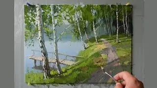 Живопись маслом. Пространственные планы в пейзаже. Художник Алексей Епишин