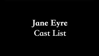 Jane Eyre Casting Results