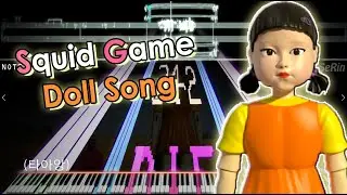 🎶 Squid Game 🦑 - Doll Song | Black MIDI / Piano