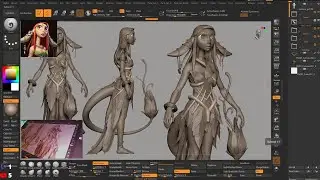 Cartoon girl character sculpting in Zbrush II PART-4 Primary shape done