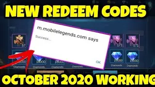 MOBILE LEGENDS NEW REDEEMED CODE OCTOBER 2020 100%WORKING REDEEM NOW