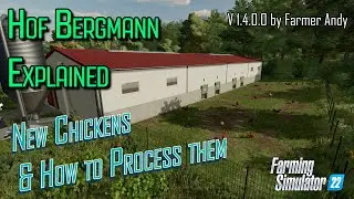 🚨 FS22 Hof Bergmann Explained 🚨 New Chickens: Care and Processing information