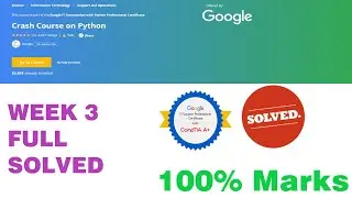 Coursera Crash Course on Python - Week 3 Full Solved || Google IT Automation with Python || 2020