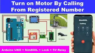 Sim800l ON OFF Motor by Calling |  Arduino SIM800L | SIM800L project | SIM800L call control | UNO