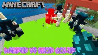 Warden vs Iron golem Fight in Minecraft | Iron golem vs Warden Fight In Hindi