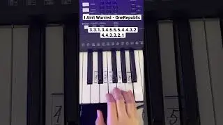 I Ain't Worried - OneRepublic | Easy Piano Tutorial #piano #shorts