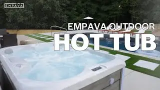 Luxury Freestanding 4-Person Rectangle Outdoor Hot Tub | Empava SPA3527