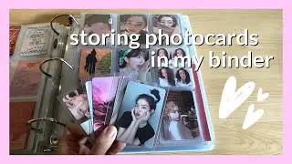 storing kpop photocards in my binder °☆.。