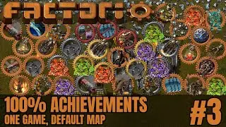 Factorio 100% Achievements | Default Map | #3 Iron Mass Production