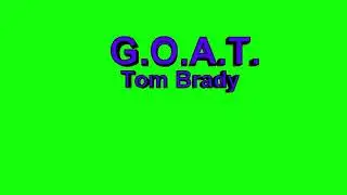 Tom Brady GOAT 3D Text green screen