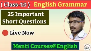 🔴 English Grammar Menti Quiz,  Class-10 English Grammar odia medium