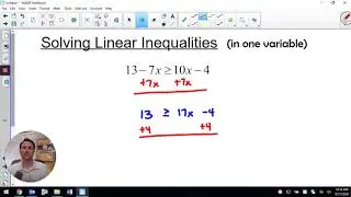 S1.6a Solving Linear Inequalities
