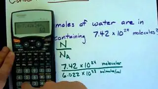 Convert Number of Molecules into Number of Moles