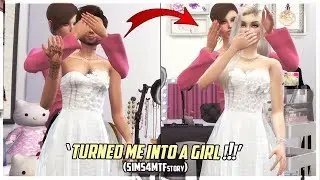 Mom Turned Me Into A Girl! 👦👉👩 Transformation Story - Sims 4