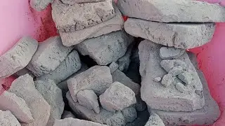 ASMR: Cement Liquid Texture Tub Crumbling #asmr #clay #pouring