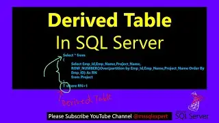 derived table in sql | derived tables in sql server | mssql derived table