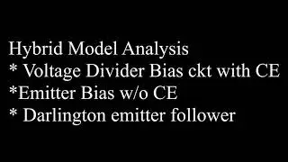 Module2_Lecture9_H model analysis AC Amplifiers