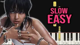 LISA - ROCKSTAR | SLOW EASY Piano Tutorial by Pianella Piano