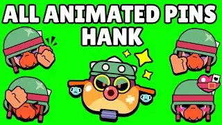 Hank Pins (Animated) | Brawl Stars | Green Screen