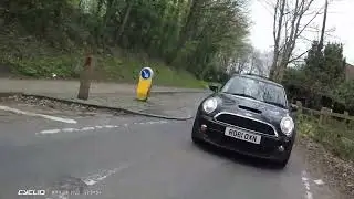 Cars infrequently stop for cyclists even with priority