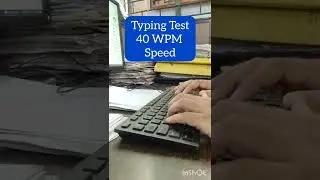 Typing speed#40 WPN#shorts