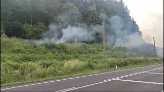 Incendiu pe calea ferata la Darste